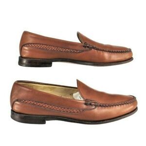 Leather Loafer Ashby  Weave Grandpacore Chestnut Allen Edmonds Men's Size 10 D